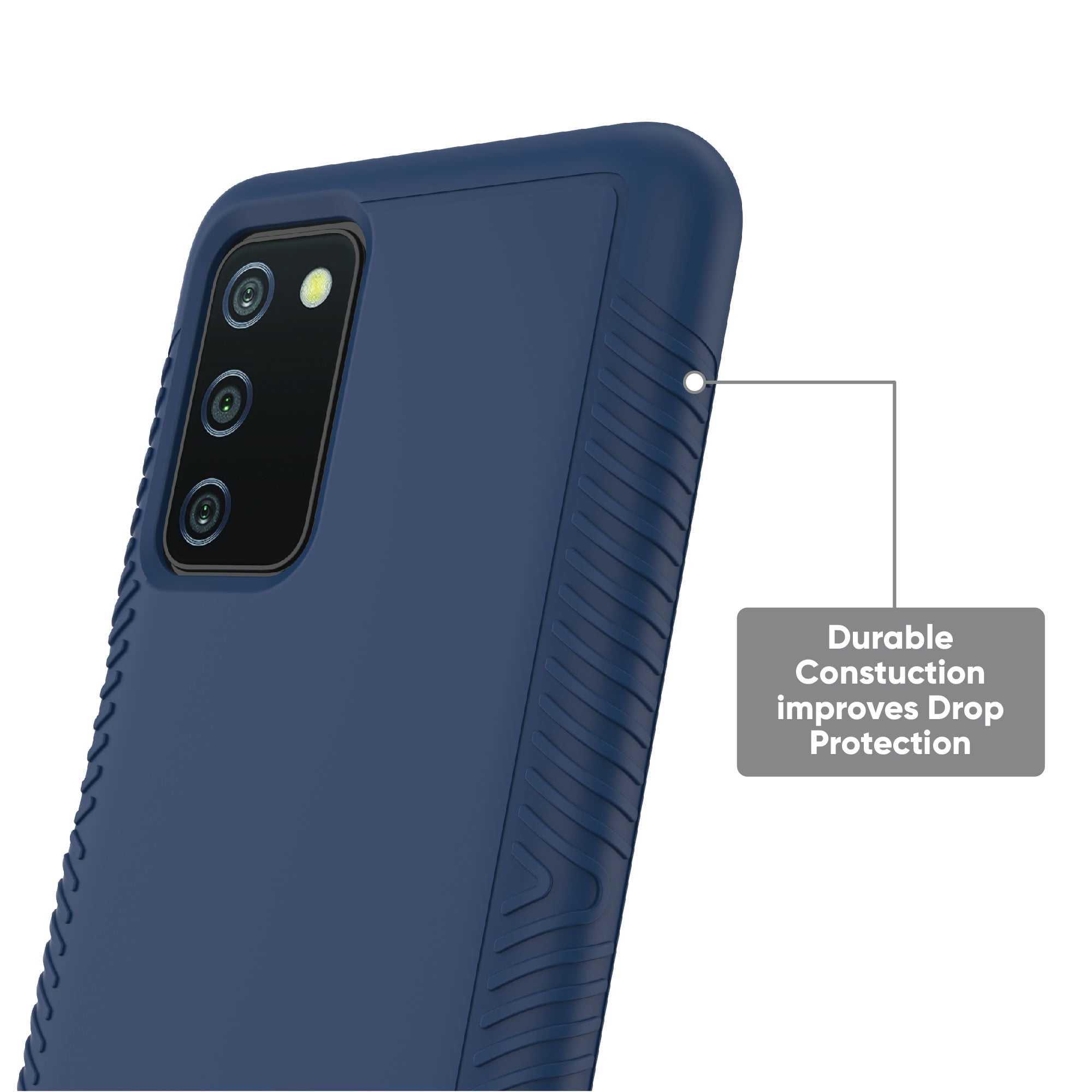 Protective Grip Phone Case for Samsung Galaxy A03s, Blue